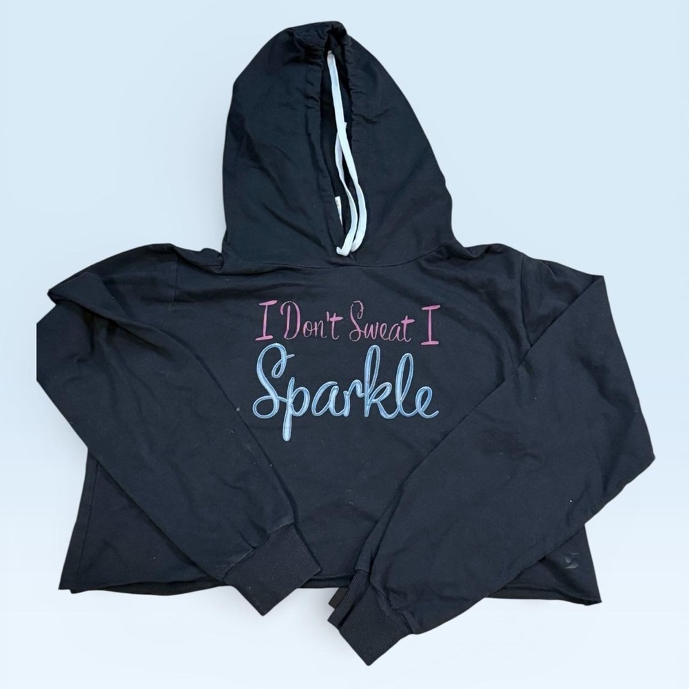 Soffe Charcoal Hoodie with Pink Script